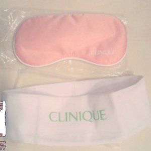 NEW 2 PIECE CLINIQUE EYE MASK + HEADBAND